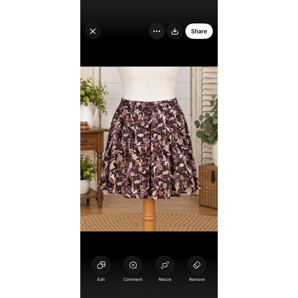 George Size 16 Women’s Lined Elastic Waist Skirt 36” Waist 24” Length